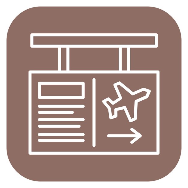 Ilustración vectorial de la información de vuelo