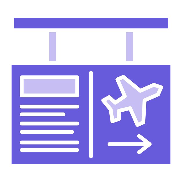 Ilustración vectorial de la información de vuelo