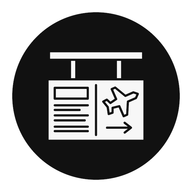 Ilustración vectorial de la información de vuelo