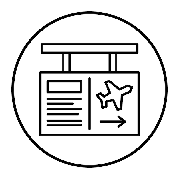 Ilustración vectorial de la información de vuelo