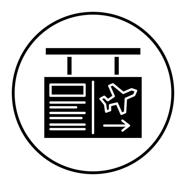 Ilustración vectorial de la información de vuelo