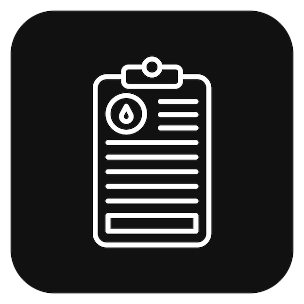 Ilustración vectorial del informe de datos de aceite