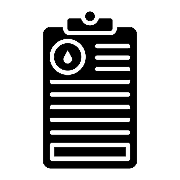 Ilustración vectorial del informe de datos de aceite