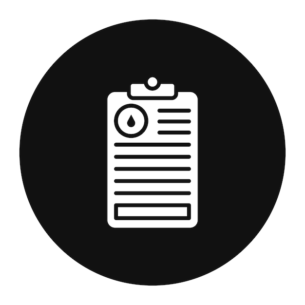 Ilustración vectorial del informe de datos de aceite