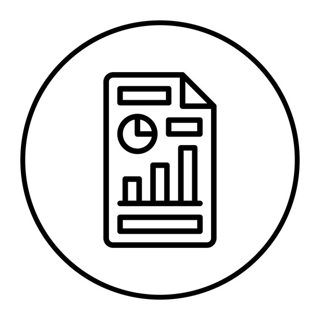Ilustración vectorial del informe de marketing