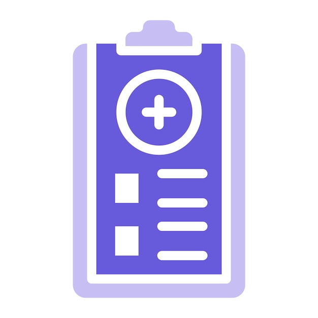Ilustración vectorial del informe médico