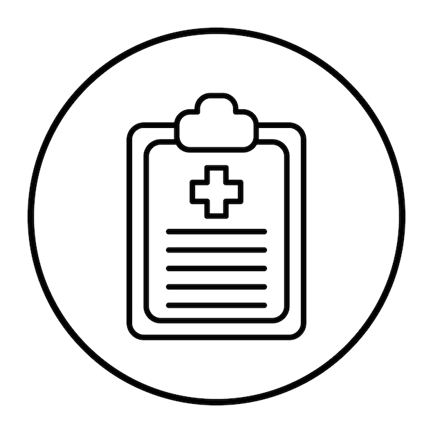 Ilustración vectorial del informe médico
