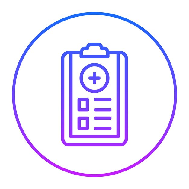 Ilustración vectorial del informe médico