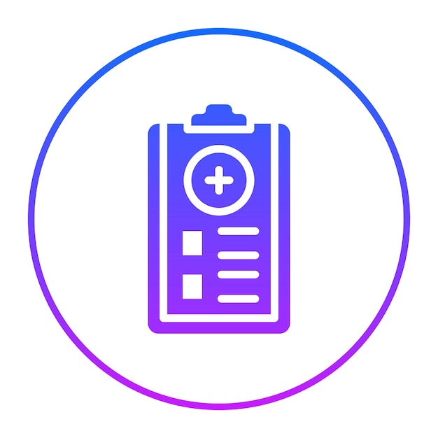Ilustración vectorial del informe médico