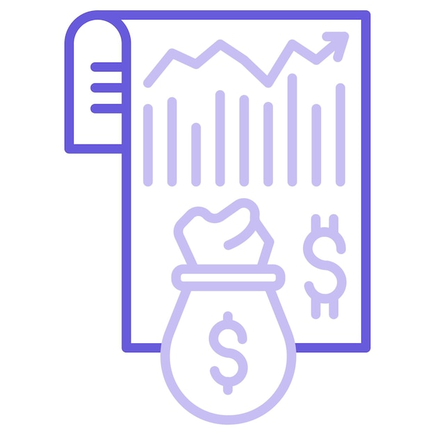 Ilustración vectorial del informe del mercado de valores