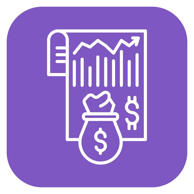 Ilustración vectorial del informe del mercado de valores