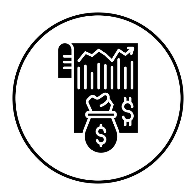 Ilustración vectorial del informe del mercado de valores