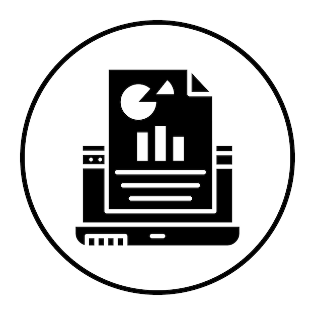 Ilustración vectorial de los informes en línea