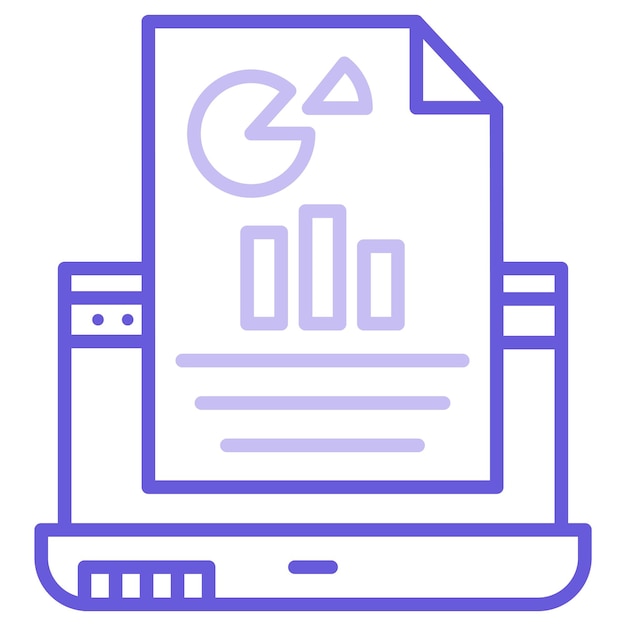 Ilustración vectorial de los informes en línea