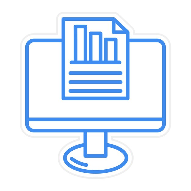 Ilustración vectorial de los informes en línea