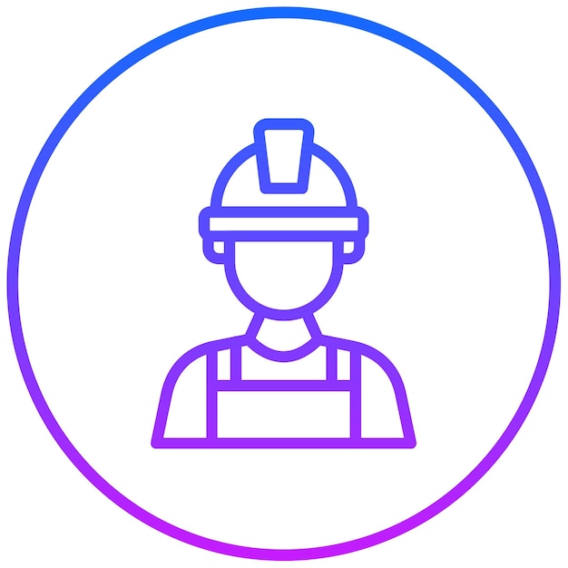 Ilustración vectorial del ingeniero masculino Qa