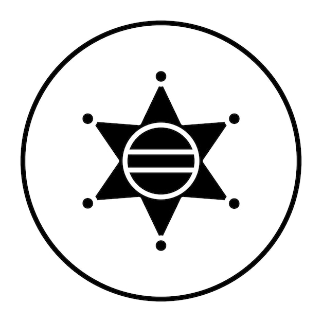 Ilustración vectorial de la insignia del alguacil