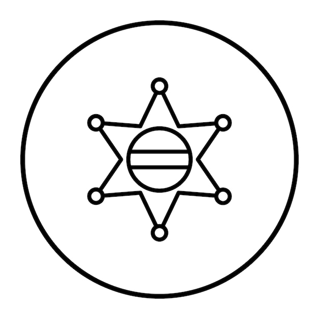 Ilustración vectorial de la insignia del alguacil