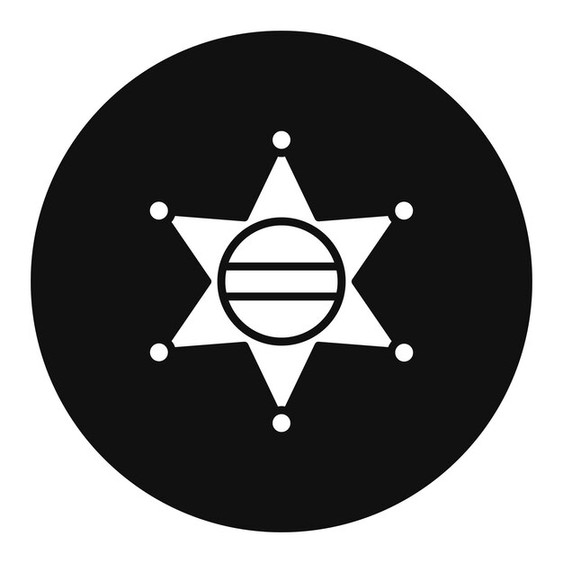 Ilustración vectorial de la insignia del alguacil