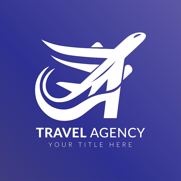 Ilustración vectorial de inspiración de la plantilla de diseño del logotipo del avión