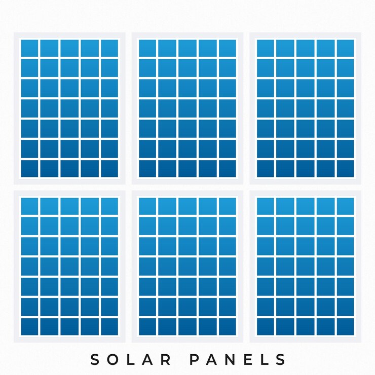 Ilustración vectorial de la instalación de paneles de energía solar
