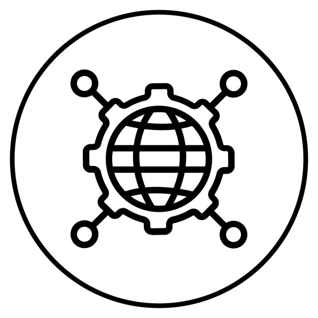 Ilustración vectorial de integración de la red