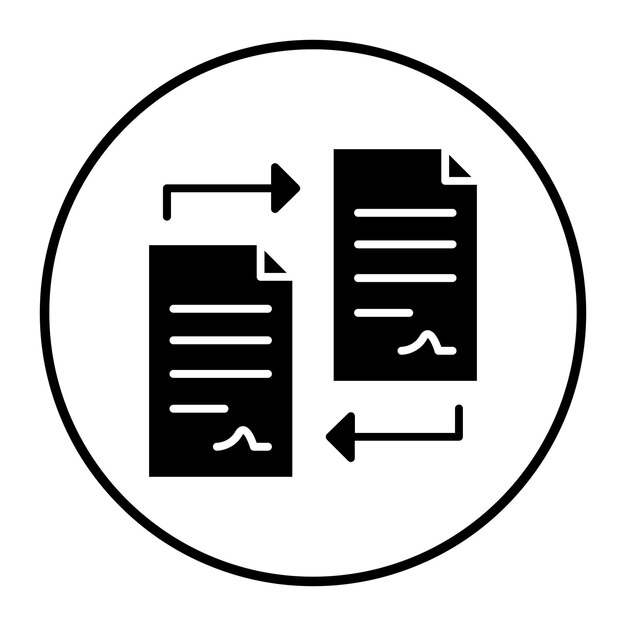 Ilustración vectorial de intercambio de archivos
