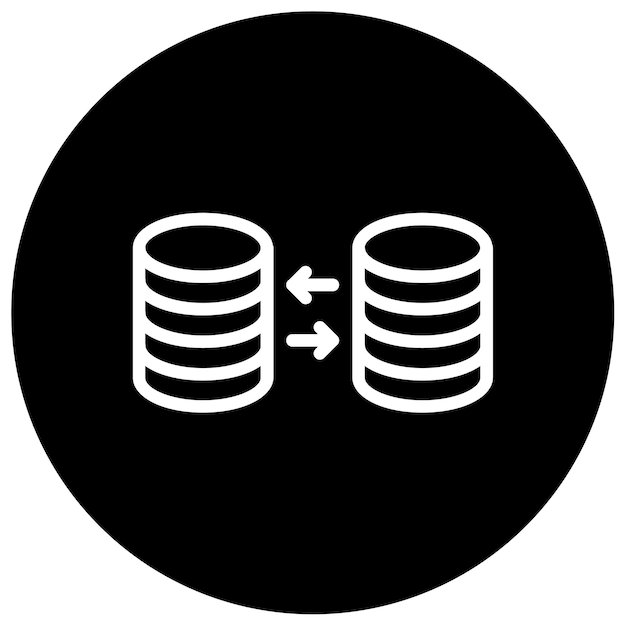 Ilustración vectorial de intercambio de datos