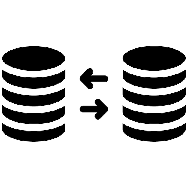 Ilustración vectorial de intercambio de datos
