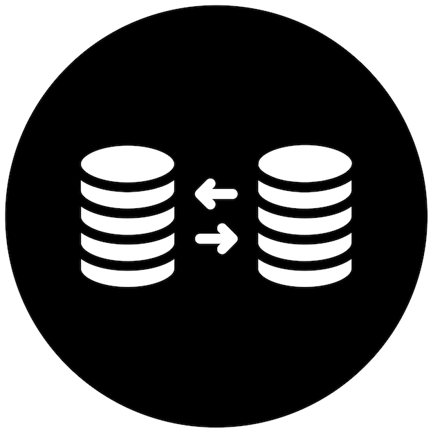 Ilustración vectorial de intercambio de datos