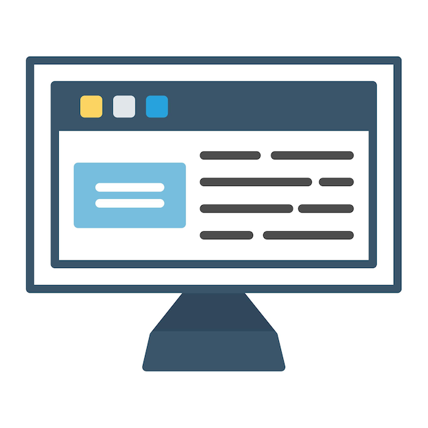 Ilustración vectorial de la interfaz web