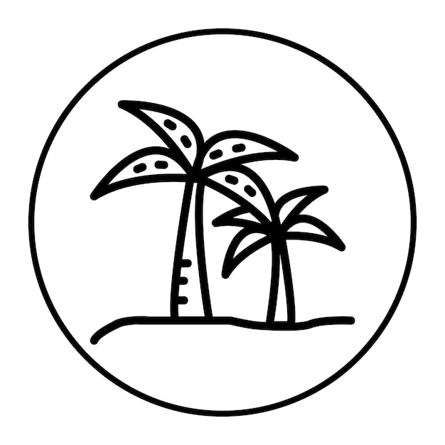 Ilustración vectorial de la isla de Palm