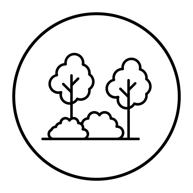 Ilustración vectorial del jardín