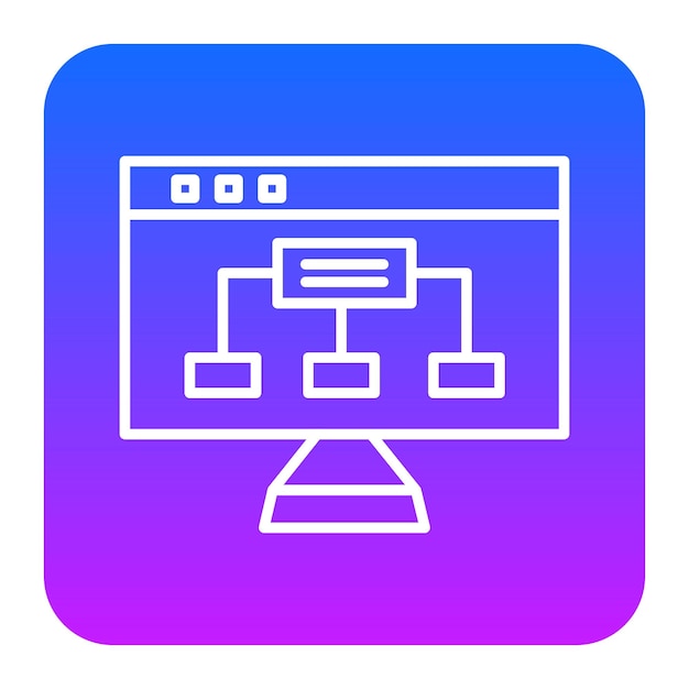 Ilustración vectorial de la jerarquía del sitio web