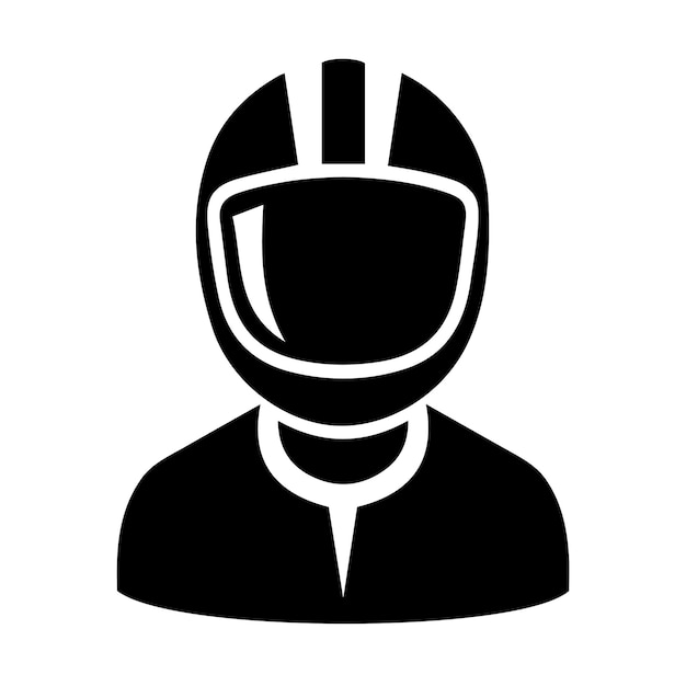 Ilustración vectorial del jinete con el casco