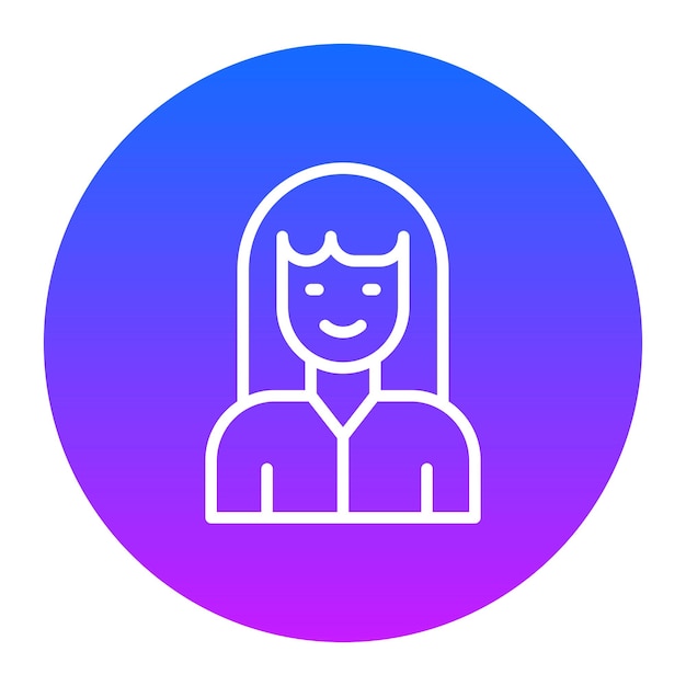 Ilustración vectorial de la joven dama