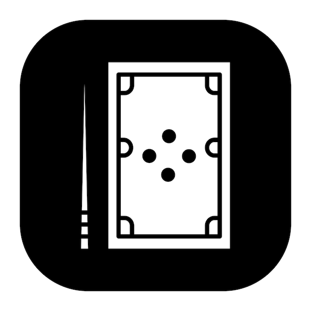 Ilustración vectorial del juego de billar