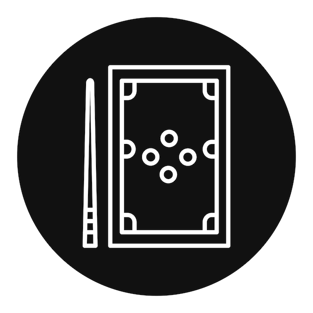 Ilustración vectorial del juego de billar
