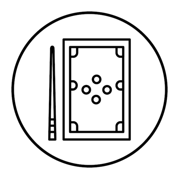 Ilustración vectorial del juego de billar