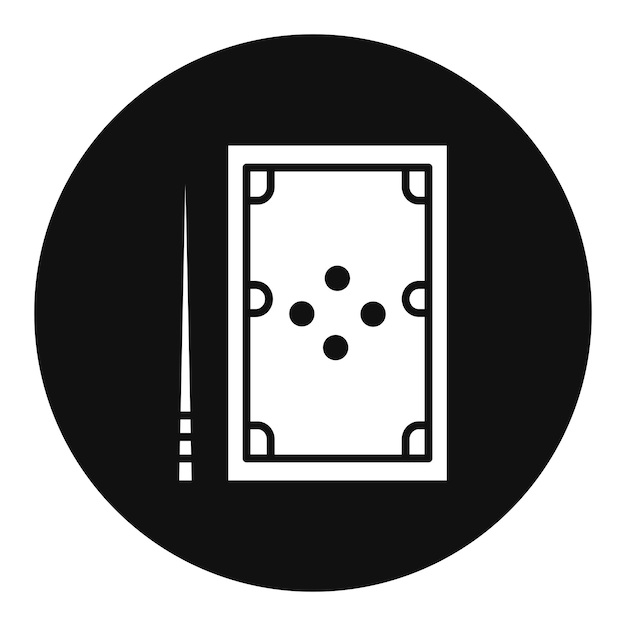 Ilustración vectorial del juego de billar
