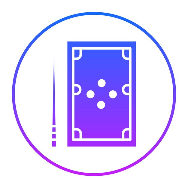 Ilustración vectorial del juego de billar