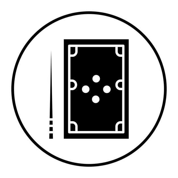Ilustración vectorial del juego de billar
