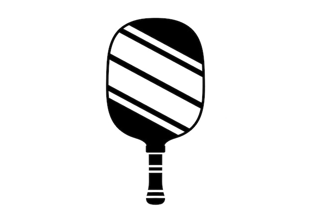 Ilustración vectorial del juego de pickleball elemento pickleball bola pickle bola bola deportiva y silueta de paleta