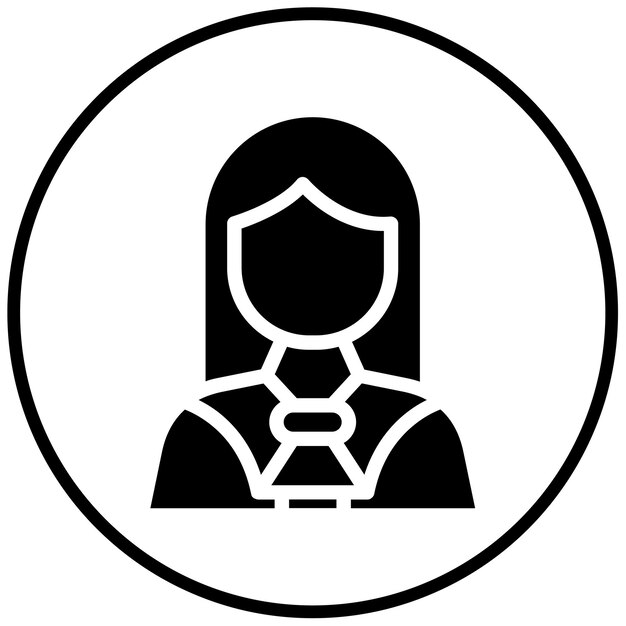 Ilustración vectorial de la jueza femenina