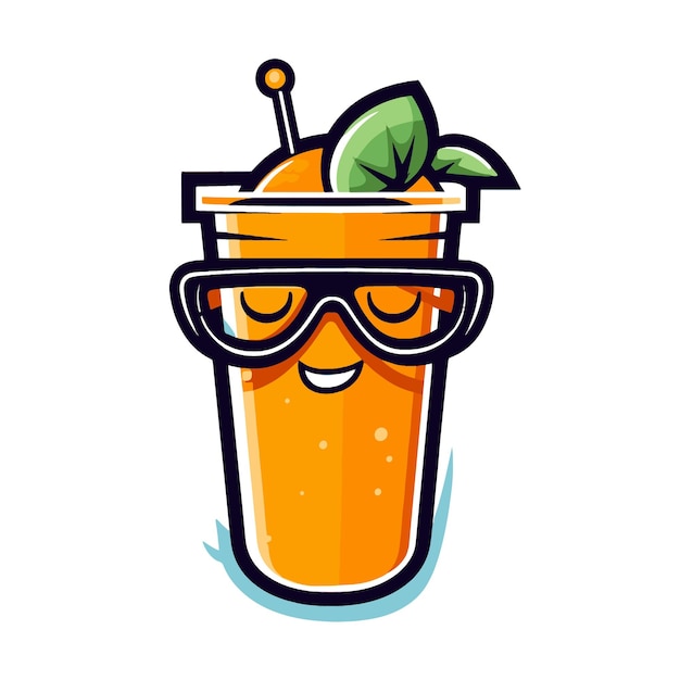 Vector ilustración vectorial del jugo de naranja