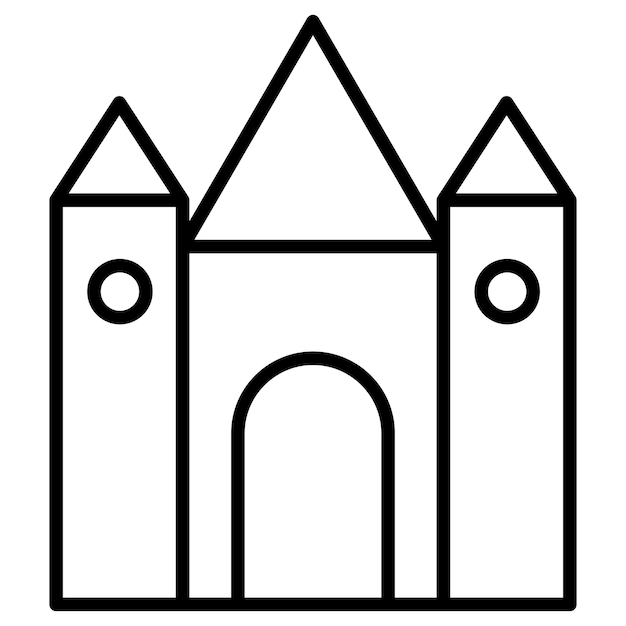 Ilustración vectorial de juguetes de castillo