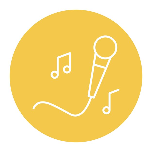 Ilustración vectorial de karaoke