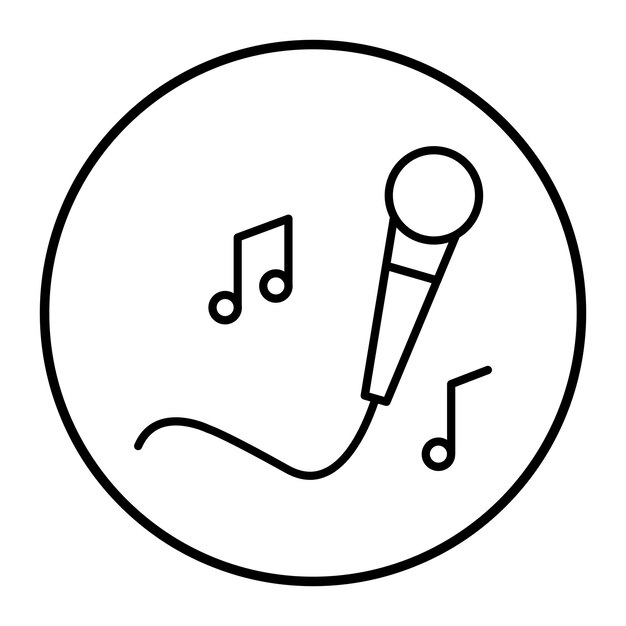 Ilustración vectorial de karaoke