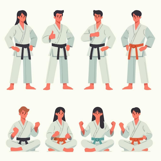 Ilustración vectorial de karate