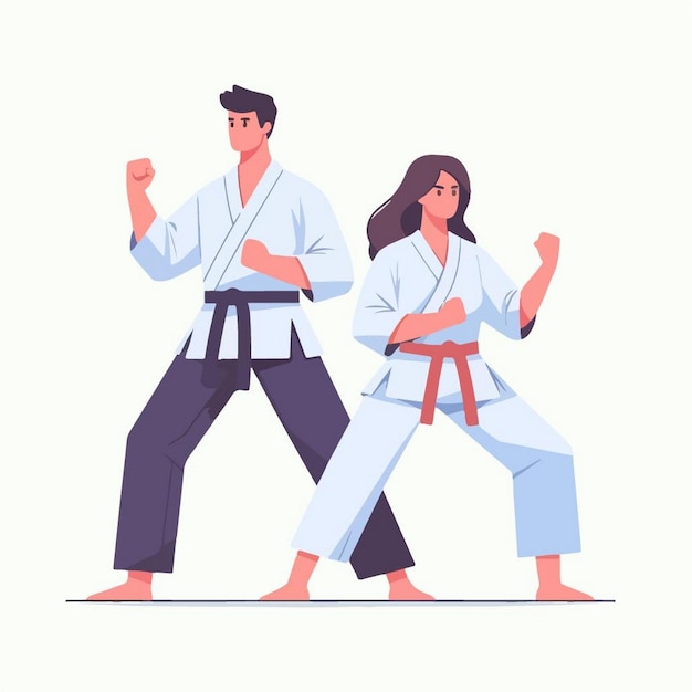 Vector ilustración vectorial de karate